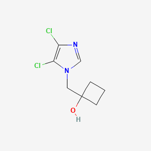 molecular formula C8H10Cl2N2O B1484770 1-[(4,5-二氯-1H-咪唑-1-基)甲基]环丁-1-醇 CAS No. 1861868-33-8