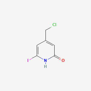 molecular formula C6H5ClINO B14847708 4-(Chloromethyl)-6-iodopyridin-2-OL 