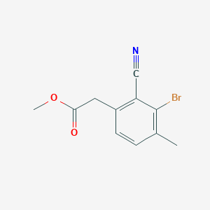 molecular formula C11H10BrNO2 B1484772 Methyl 3-bromo-2-cyano-4-methylphenylacetate CAS No. 1805596-37-5