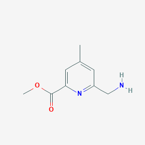 molecular formula C9H12N2O2 B14847726 Methyl 6-(aminomethyl)-4-methylpyridine-2-carboxylate 