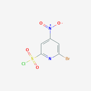 molecular formula C5H2BrClN2O4S B14847732 6-Bromo-4-nitropyridine-2-sulfonyl chloride 