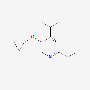 molecular formula C14H21NO B14847742 5-Cyclopropoxy-2,4-diisopropylpyridine 