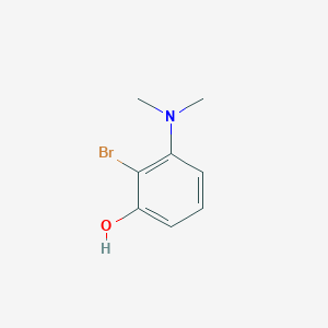 molecular formula C8H10BrNO B14847768 2-Bromo-3-(dimethylamino)phenol 