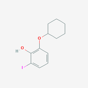 molecular formula C12H15IO2 B14847775 2-(Cyclohexyloxy)-6-iodophenol 