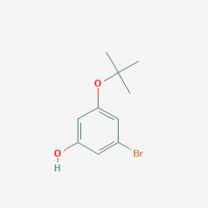 molecular formula C10H13BrO2 B14847777 3-Bromo-5-(tert-butoxy)phenol 