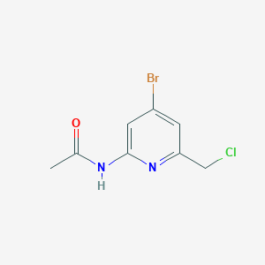 molecular formula C8H8BrClN2O B14847792 N-(4-Bromo-6-(chloromethyl)pyridin-2-yl)acetamide 