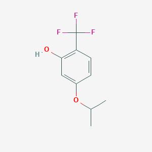 molecular formula C10H11F3O2 B14847836 5-Isopropoxy-2-(trifluoromethyl)phenol 