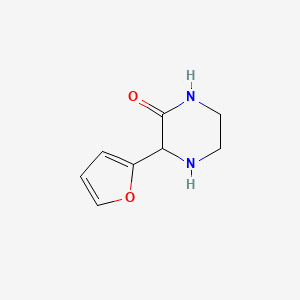 molecular formula C8H10N2O2 B14847851 3-(Furan-2-yl)piperazin-2-one 