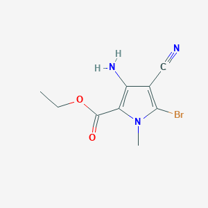 Ethyl 3-amino-5-bromo-4-cyano-1-methyl-pyrrole-2-carboxylate