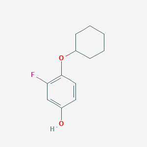 molecular formula C12H15FO2 B14847899 4-(Cyclohexyloxy)-3-fluorophenol 