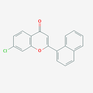 molecular formula C19H11ClO2 B14847905 7-Chloro-2-(naphthalen-1-YL)-4H-chromen-4-one 