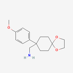 molecular formula C16H23NO3 B14847920 (8-(4-Methoxyphenyl)-1,4-dioxaspiro[4.5]decan-8-YL)methanamine 