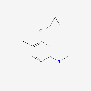 molecular formula C12H17NO B14847960 3-Cyclopropoxy-N,N,4-trimethylaniline 