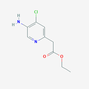 Ethyl (5-amino-4-chloropyridin-2-YL)acetate