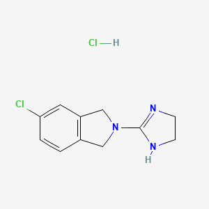 molecular formula C11H13Cl2N3 B14847982 5-Chloro-2-(4,5-dihydro-1H-imidazol-2-YL)isoindoline hydrochloride 