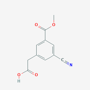 molecular formula C11H9NO4 B14847989 [3-Cyano-5-(methoxycarbonyl)phenyl]acetic acid 