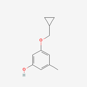 molecular formula C11H14O2 B14847994 3-(Cyclopropylmethoxy)-5-methylphenol 