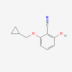 molecular formula C11H11NO2 B14848003 2-(Cyclopropylmethoxy)-6-hydroxybenzonitrile 