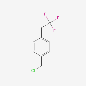 molecular formula C9H8ClF3 B14848006 1-(Chloromethyl)-4-(2,2,2-trifluoroethyl)benzene 