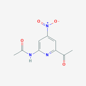 molecular formula C9H9N3O4 B14848013 N-(6-Acetyl-4-nitropyridin-2-YL)acetamide 