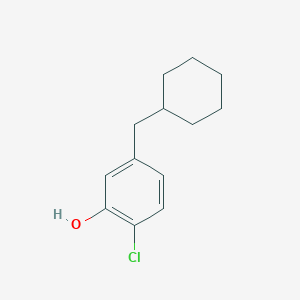 molecular formula C13H17ClO B14848017 2-Chloro-5-(cyclohexylmethyl)phenol 