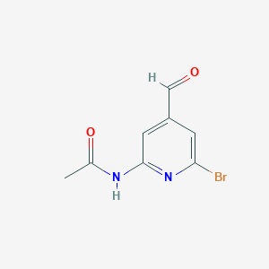 N-(6-Bromo-4-formylpyridin-2-YL)acetamide