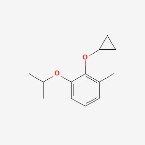 molecular formula C13H18O2 B14848028 2-Cyclopropoxy-1-isopropoxy-3-methylbenzene 