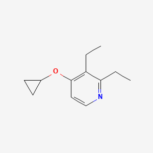 molecular formula C12H17NO B14848073 4-Cyclopropoxy-2,3-diethylpyridine 