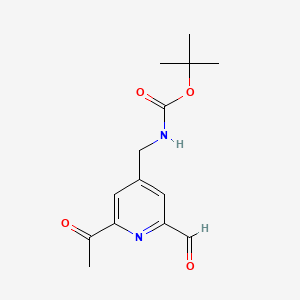 Tert-butyl (2-acetyl-6-formylpyridin-4-YL)methylcarbamate