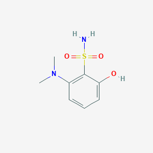 molecular formula C8H12N2O3S B14848083 2-(Dimethylamino)-6-hydroxybenzenesulfonamide 