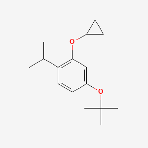 molecular formula C16H24O2 B14848092 4-Tert-butoxy-2-cyclopropoxy-1-isopropylbenzene 