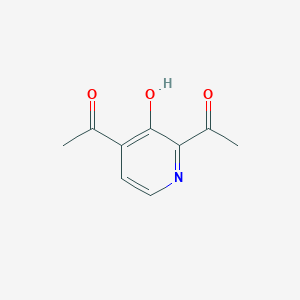 molecular formula C9H9NO3 B14848169 1-(2-Acetyl-3-hydroxypyridin-4-YL)ethanone 