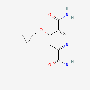 molecular formula C11H13N3O3 B14848192 4-Cyclopropoxy-N2-methylpyridine-2,5-dicarboxamide 