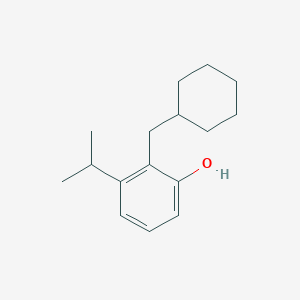 molecular formula C16H24O B14848200 2-(Cyclohexylmethyl)-3-isopropylphenol 