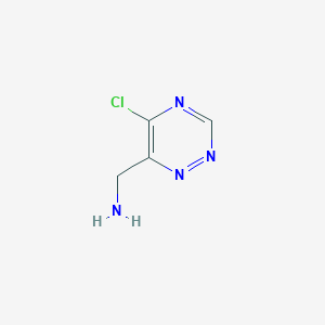 molecular formula C4H5ClN4 B14848204 (5-Chloro-1,2,4-triazin-6-YL)methylamine 