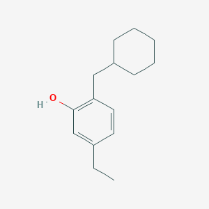 molecular formula C15H22O B14848209 2-(Cyclohexylmethyl)-5-ethylphenol CAS No. 1243279-29-9