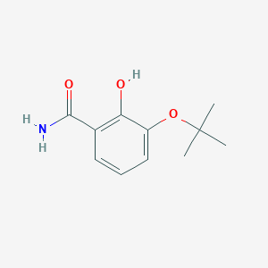 molecular formula C11H15NO3 B14848240 3-Tert-butoxy-2-hydroxybenzamide 