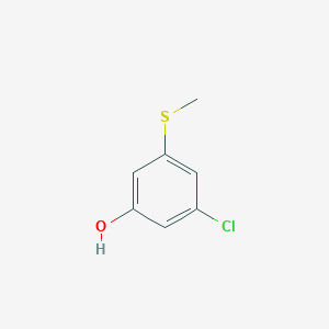 molecular formula C7H7ClOS B14848309 3-Chloro-5-(methylthio)phenol 