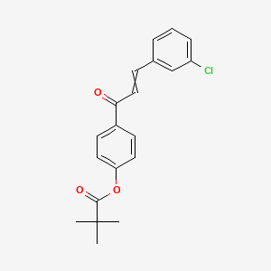 molecular formula C20H19ClO3 B14848320 (E)-4-(3-(3-chlorophenyl)acryloyl)phenyl pivalate 