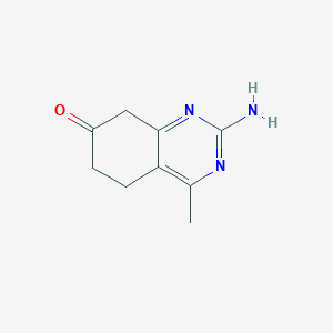 molecular formula C9H11N3O B14848347 2-Amino-4-methyl-5,6,7,8-tetrahydroquinazolin-7-one 