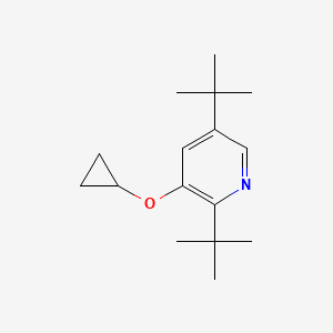 molecular formula C16H25NO B14848349 2,5-DI-Tert-butyl-3-cyclopropoxypyridine 