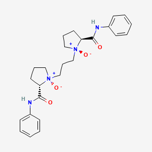 molecular formula C25H32N4O4 B14848363 (1R,2S)-1-oxido-1-[3-[(1R,2S)-1-oxido-2-(phenylcarbamoyl)pyrrolidin-1-ium-1-yl]propyl]-N-phenylpyrrolidin-1-ium-2-carboxamide 