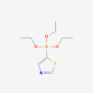 molecular formula C9H17NO3SSi B14848380 5-(Triethoxysilyl)thiazole 