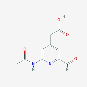 [2-(Acetylamino)-6-formylpyridin-4-YL]acetic acid