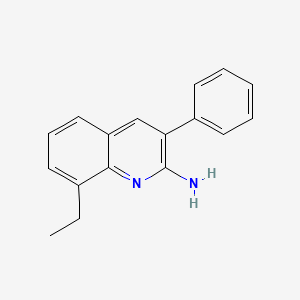 molecular formula C17H16N2 B14848416 2-Amino-8-ethyl-3-phenylquinoline 