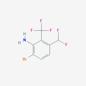 molecular formula C8H5BrF5N B1484843 6-Bromo-3-difluoromethyl-2-(trifluoromethyl)aniline CAS No. 1807077-55-9