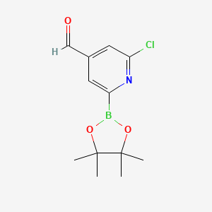 (6-Chloro-4-formylpyridin-2-YL)boronic acid pinacol ester