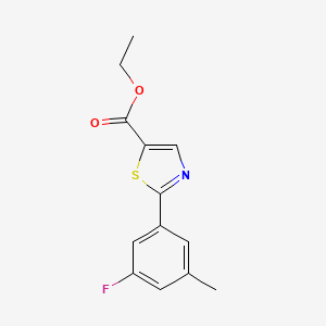 molecular formula C13H12FNO2S B14848444 Ethyl 2-(3-fluoro-5-methylphenyl)thiazole-5-carboxylate 