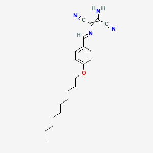 molecular formula C21H28N4O B14848457 2-amino-3-((E)-4-(decyloxy)benzylideneamino)maleonitrile 