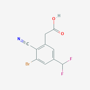 molecular formula C10H6BrF2NO2 B1484847 3-Bromo-2-cyano-5-(difluoromethyl)phenylacetic acid CAS No. 1807116-54-6